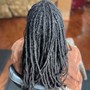 Double strand twist on Locs/Mid back length