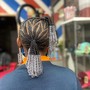 Medium cornrows ( simple design )