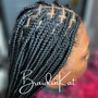 Kid's braid style with weave