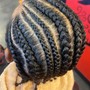 Natural cornrow braids