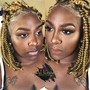 Box Braids, Cornrows, Individual Braids, Poetic Justice Braids, Goddess Braids, Crochet Braids, Tree Braids, Eyebrow Shaping, Straightening, Bonding Hair Extensions, Extension Coloring, All Over Color, Bleach and Tone, Color Correction, Permanent Color, Se