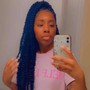 Large Knotless Braids (Midback)