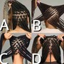 Single Crochet in front / cornrow crotchet in back