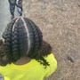 Natural hair braided