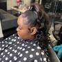 Braids into high ponytail