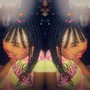 2 braided ponytail (reg length)