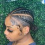 Tribal cornrows w/ Individual Braids