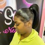 Relaxer and Ponytail