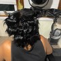 SEW IN EXTENSIONS WITH SOME NATURAL HAIR OUT