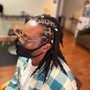 Butterfly locs (own hair extensions)(short,shoulder)