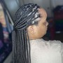 Small braided ponytail