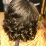 Relaxed Hair, curl/feather