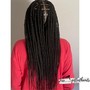 Small Traditional Box Braids (lower back)