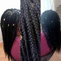 Waist length Box Braids knotless or regular