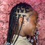 Knotless beaded bob