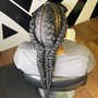 Cornrows front /half twist or braid back