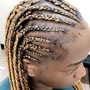 Natural hair braid down Cornrows