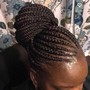 Simple Cornrow Braided Up-Do