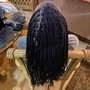 3/4 Shaved Hair/Med/Mid Back Box Braids