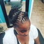 Knottless braids