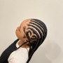 Knotless Braids medium. Shaved sides