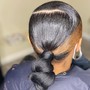 Sleek ponytail