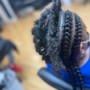 5 w/4 Small - 6 Stitch Braids (Waist Length, 52")