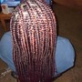 Triangle knotless braids