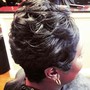 Short wrap and curl style