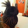 Box Braids natural hair No hair added