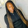 Boho Knotless Braids Waist Length