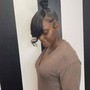 Sleek ponytail/Straight Hair/Natural hair pattern/curled