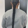 Fish tail for half up half down pony