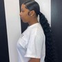 Sleek ponytail/Straight Hair/Natural hair pattern/curled