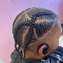 Women Cornrows w/your own added hair