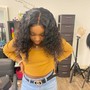 Half up half down sew in maintenance