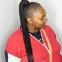 Sleek Ponytail w/ Long Braid