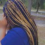 Jumbo box braids (rubber band method )