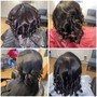 Pre-stretched braiding hair or add extensions to styles