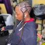 TEEN Small Straight Back Feed-In Braids