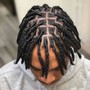 Loc retwist and style- extended two strand w/ Cuban twist