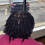 Cornrows with natural hair