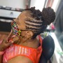 Cornrows with natural hair