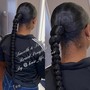 Braided Ponytail w/wash