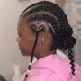 Med Braided Ponytail (Updo-Midback)