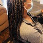 Med Box Braids waist length