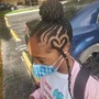 Kid's Cornrows with weave