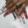 Rhinestones Nail Art per finger