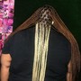 Floor length feed in braids