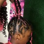 Floor length feed in braids